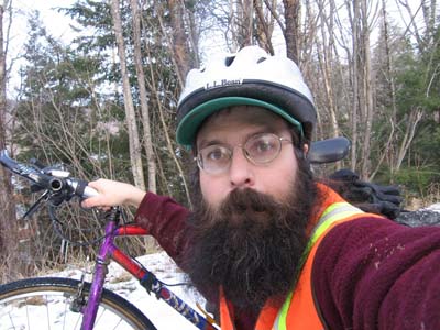 Greg and his bicycle, a self portrait.