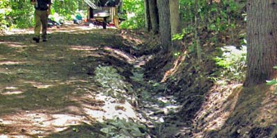 reconstructed railbed trail