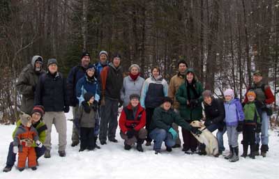 people get ready to hike