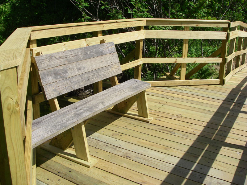 bench on bridge