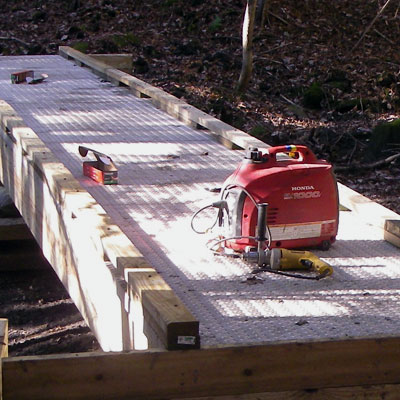 putting deck on bridge