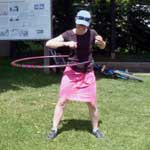 woman hula hooping