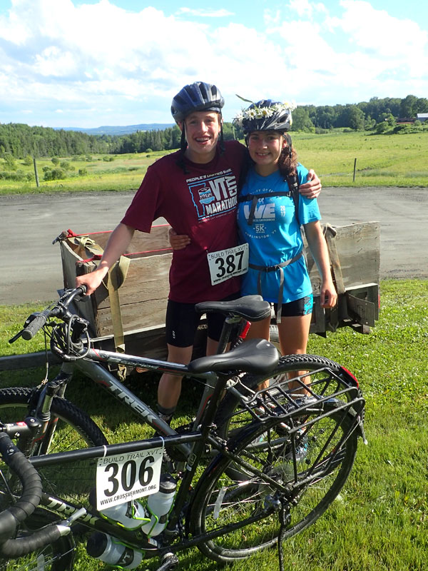 two bike riders complete 30 mile ride