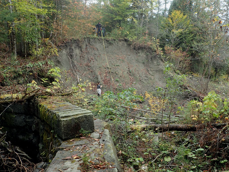 engineering students help on trail