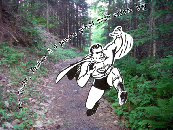 superman running on trail