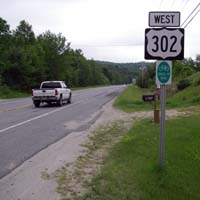 route sign after intersection